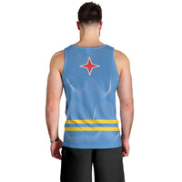 Feliz Dia di Betico Men Tank Top Aruba Flag Style - Wonder Print Shop