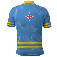Feliz Dia di Betico Polo Shirt Aruba Flag Style - Wonder Print Shop