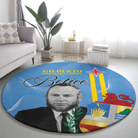 Feliz Dia di Betico Round Carpet Aruba Flag Style