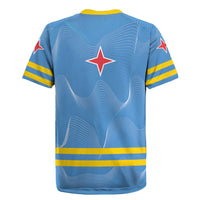 Feliz Dia di Betico Rugby Jersey Aruba Flag Style - Wonder Print Shop