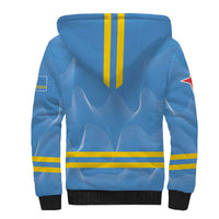 Feliz Dia di Betico Sherpa Hoodie Aruba Flag Style - Wonder Print Shop