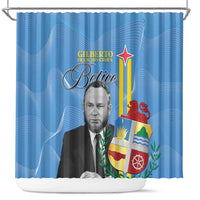 Feliz Dia di Betico Shower Curtain Aruba Flag Style
