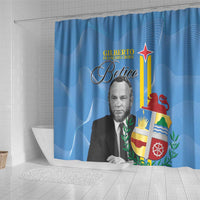 Feliz Dia di Betico Shower Curtain Aruba Flag Style