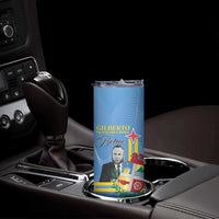 Feliz Dia di Betico Skinny Tumbler Aruba Flag Style - Wonder Print Shop