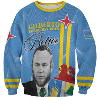Feliz Dia di Betico Sweatshirt Aruba Flag Style - Wonder Print Shop