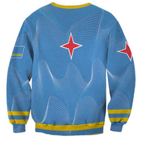 Feliz Dia di Betico Sweatshirt Aruba Flag Style - Wonder Print Shop