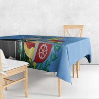 Feliz Dia di Betico Tablecloth Aruba Flag Style - Wonder Print Shop