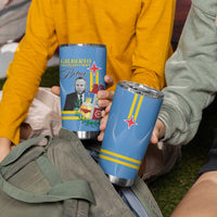 Feliz Dia di Betico Tumbler Cup Aruba Flag Style - Wonder Print Shop