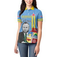 Feliz Dia di Betico Women Polo Shirt Aruba Flag Style - Wonder Print Shop