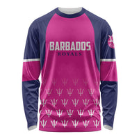 Custom Barbados Royals Cricket Long Sleeve Shirt Back to Back Champions - Wonder Print Shop