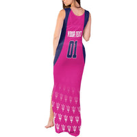Custom Barbados Royals Cricket Tank Maxi Dress Back to Back Champions - Wonder Print Shop