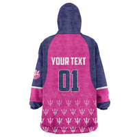 Custom Barbados Royals Cricket Wearable Blanket Hoodie Back to Back Champions - Wonder Print Shop