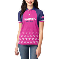 Custom Barbados Royals Cricket Women Polo Shirt Back to Back Champions - Wonder Print Shop