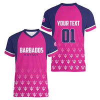 Custom Barbados Royals Cricket Women V-Neck T-Shirt Back to Back Champions - Wonder Print Shop