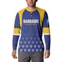 Custom Barbados Tridents Cricket Button Sweatshirt Go Champions - Wonder Print Shop