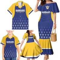 Custom Barbados Tridents Cricket Family Matching Mermaid Dress and Hawaiian Shirt Go Champions - Wonder Print Shop