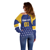 Custom Barbados Tridents Cricket Off Shoulder Sweater Go Champions - Wonder Print Shop