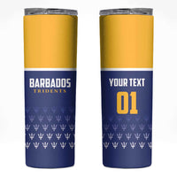 Custom Barbados Tridents Cricket Skinny Tumbler Go Champions - Wonder Print Shop