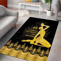 Haiti Neg Marron Gold Area Rug Lespwa pa anyen san aksyon - Wonder Print Shop