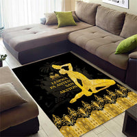 Haiti Neg Marron Gold Area Rug Lespwa pa anyen san aksyon - Wonder Print Shop