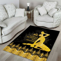 Haiti Neg Marron Gold Area Rug Lespwa pa anyen san aksyon - Wonder Print Shop