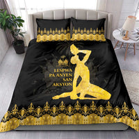 Haiti Neg Marron Gold Bedding Set Lespwa pa anyen san aksyon - Wonder Print Shop