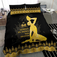 Haiti Neg Marron Gold Bedding Set Lespwa pa anyen san aksyon - Wonder Print Shop