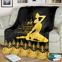 Haiti Neg Marron Gold Blanket Lespwa pa anyen san aksyon