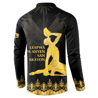 Haiti Neg Marron Gold Button Sweatshirt Lespwa pa anyen san aksyon - Wonder Print Shop