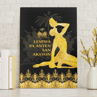 Haiti Neg Marron Gold Canvas Wall Art Lespwa pa anyen san aksyon - Wonder Print Shop