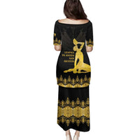 Haiti Neg Marron Gold Family Matching Puletasi and Hawaiian Shirt Lespwa pa anyen san aksyon - Wonder Print Shop