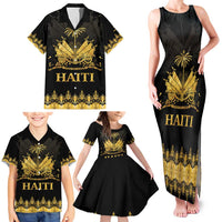 Haiti Neg Marron Gold Family Matching Tank Maxi Dress and Hawaiian Shirt Lespwa pa anyen san aksyon - Wonder Print Shop