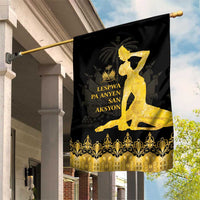 Haiti Neg Marron Gold Garden Flag Lespwa pa anyen san aksyon - Wonder Print Shop