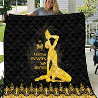 Haiti Neg Marron Gold Quilt Lespwa pa anyen san aksyon - Wonder Print Shop