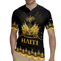 Haiti Neg Marron Gold Rugby Jersey Lespwa pa anyen san aksyon - Wonder Print Shop