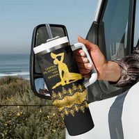 Haiti Neg Marron Gold Tumbler With Handle Lespwa pa anyen san aksyon - Wonder Print Shop