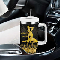 Haiti Neg Marron Gold Tumbler With Handle Lespwa pa anyen san aksyon - Wonder Print Shop