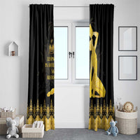 Haiti Neg Marron Gold Window Curtain Lespwa pa anyen san aksyon - Wonder Print Shop