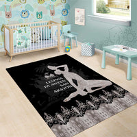 Haiti Neg Marron Silver Area Rug Hope is Nothing Without Action - Wonder Print Shop