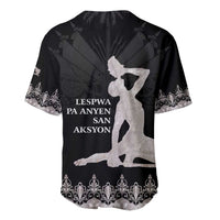 Haiti Neg Marron Silver Baseball Jersey Hope is Nothing Without Action - Wonder Print Shop