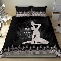 Haiti Neg Marron Silver Bedding Set Hope is Nothing Without Action - Wonder Print Shop