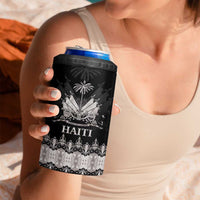 Haiti Neg Marron Silver 4 in 1 Can Cooler Tumbler Hope is Nothing Without Action - Wonder Print Shop