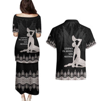 Haiti Neg Marron Silver Couples Matching Puletasi and Hawaiian Shirt Hope is Nothing Without Action - Wonder Print Shop