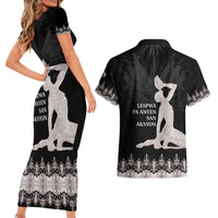 Haiti Neg Marron Silver Couples Matching Short Sleeve Bodycon Dress and Hawaiian Shirt Hope is Nothing Without Action - Wonder Print Shop