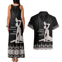 Haiti Neg Marron Silver Couples Matching Tank Maxi Dress and Hawaiian Shirt Hope is Nothing Without Action - Wonder Print Shop