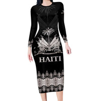 Haiti Neg Marron Silver Family Matching Long Sleeve Bodycon Dress and Hawaiian Shirt Hope is Nothing Without Action - Wonder Print Shop