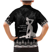 Haiti Neg Marron Silver Family Matching Mermaid Dress and Hawaiian Shirt Hope is Nothing Without Action - Wonder Print Shop