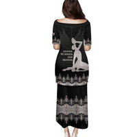 Haiti Neg Marron Silver Family Matching Puletasi and Hawaiian Shirt Hope is Nothing Without Action - Wonder Print Shop