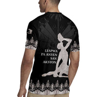 Haiti Neg Marron Silver Rugby Jersey Hope is Nothing Without Action - Wonder Print Shop