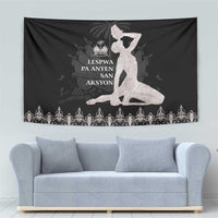 Haiti Neg Marron Silver Tapestry Hope is Nothing Without Action - Wonder Print Shop